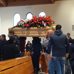 Funerali dell'operaio edile Romeo Tanev